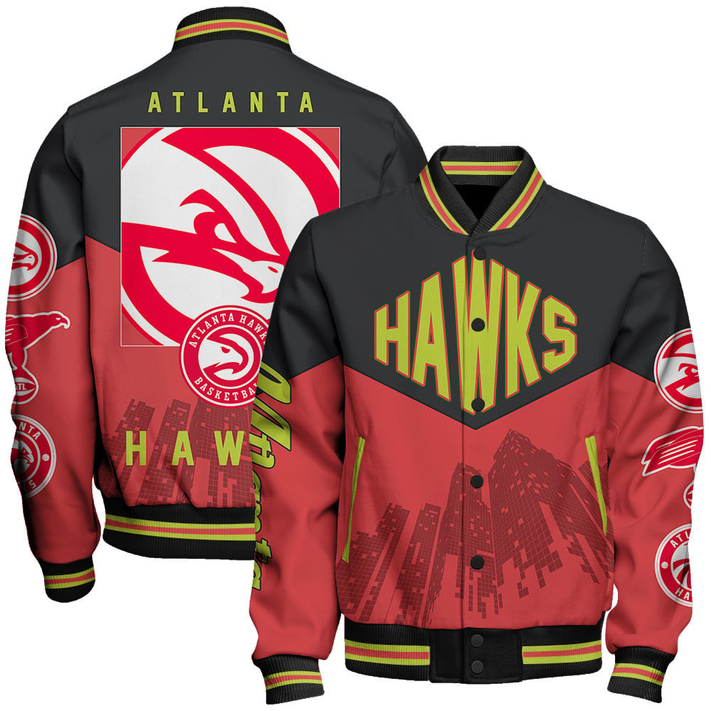 Atlanta Hawks National Basketball Association AOP Varsity Jacket STM Ver 11