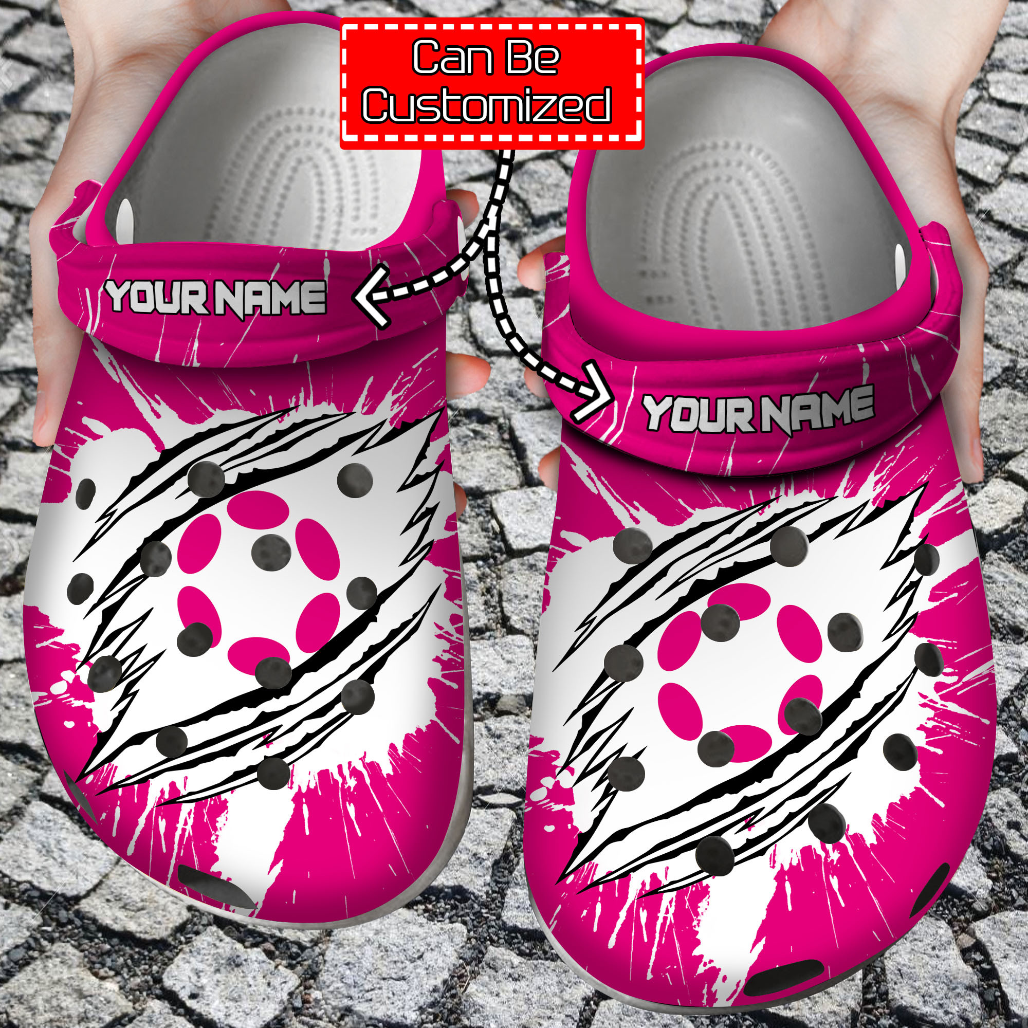 Crypto Crocs - Personalized Dot Coin Ripped Through Clog Shoes Junefashions Shoes