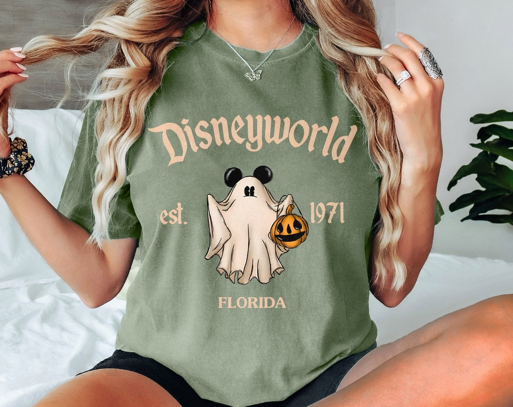 Retro Disneyworld Est 1971 Halloween Shirts, Mickey Ghost Shirt, Disney World Halloween Shirt, Mickey Halloween Shirt, Disney Halloween Tee