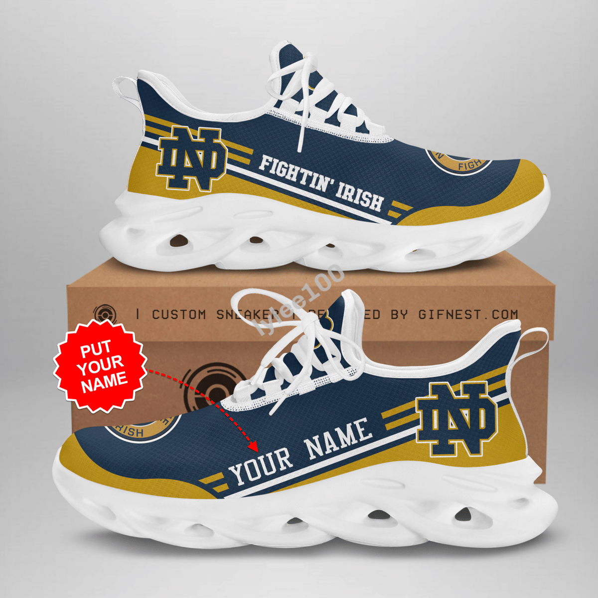 Notre Dame Fighting Irish Max Soul Sneakers, Sports Shoes, Shoes For Men And Women Wh259