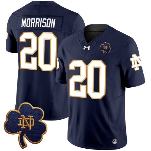 Youth’S Benjamin Morrison Notre Dame Fighting Irish 2024 Vapor Limited Jersey V3 – All Stitched – Navy