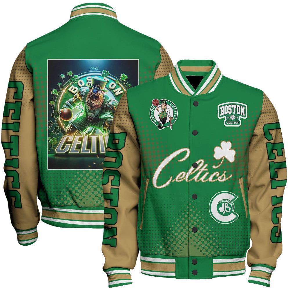 Boston Celtics Happy Saint Patrick’s Day AOP Varsity Jacket STM Ver 02