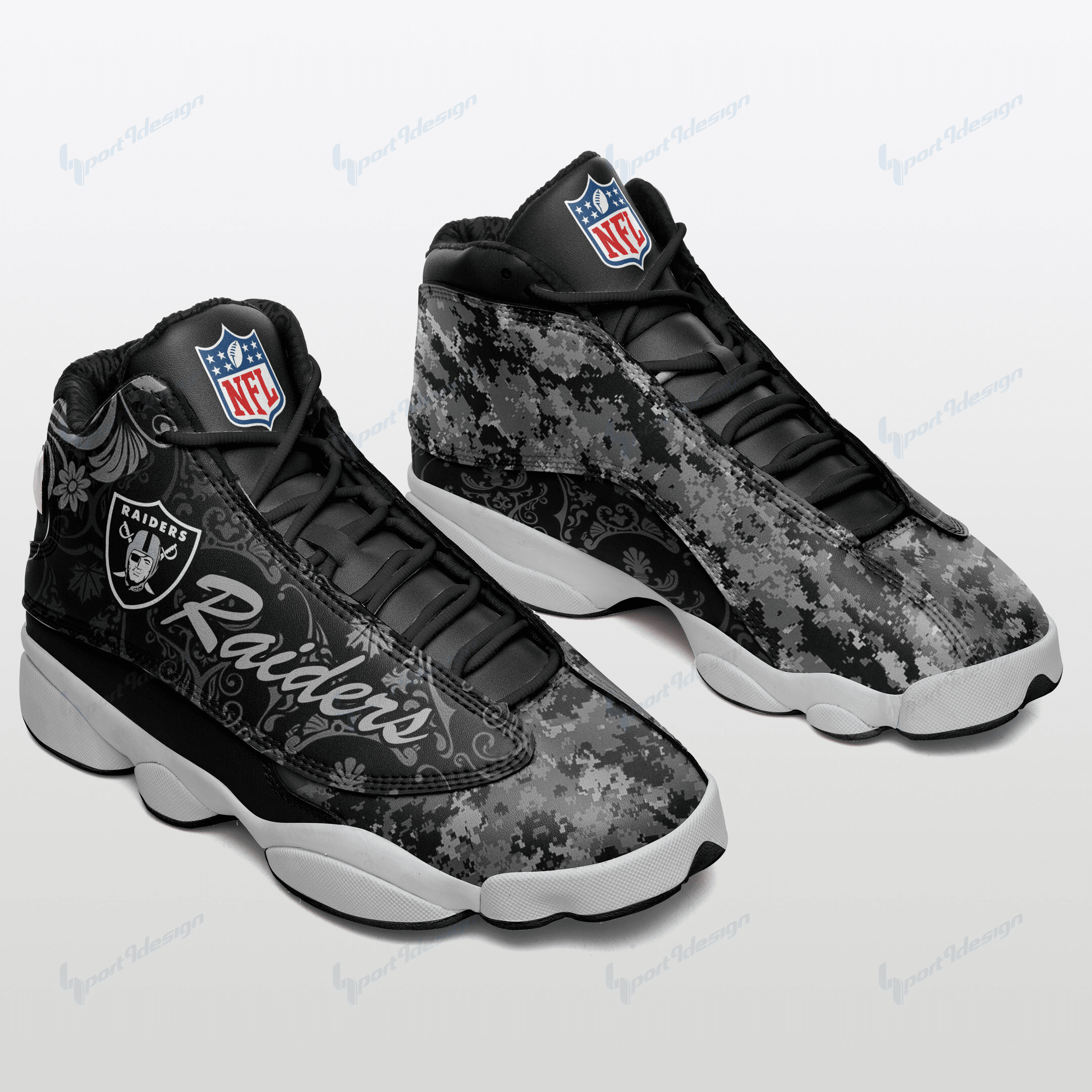 Las Vegas Raiders Air Jordan 13 Sneakers JD13 V2410