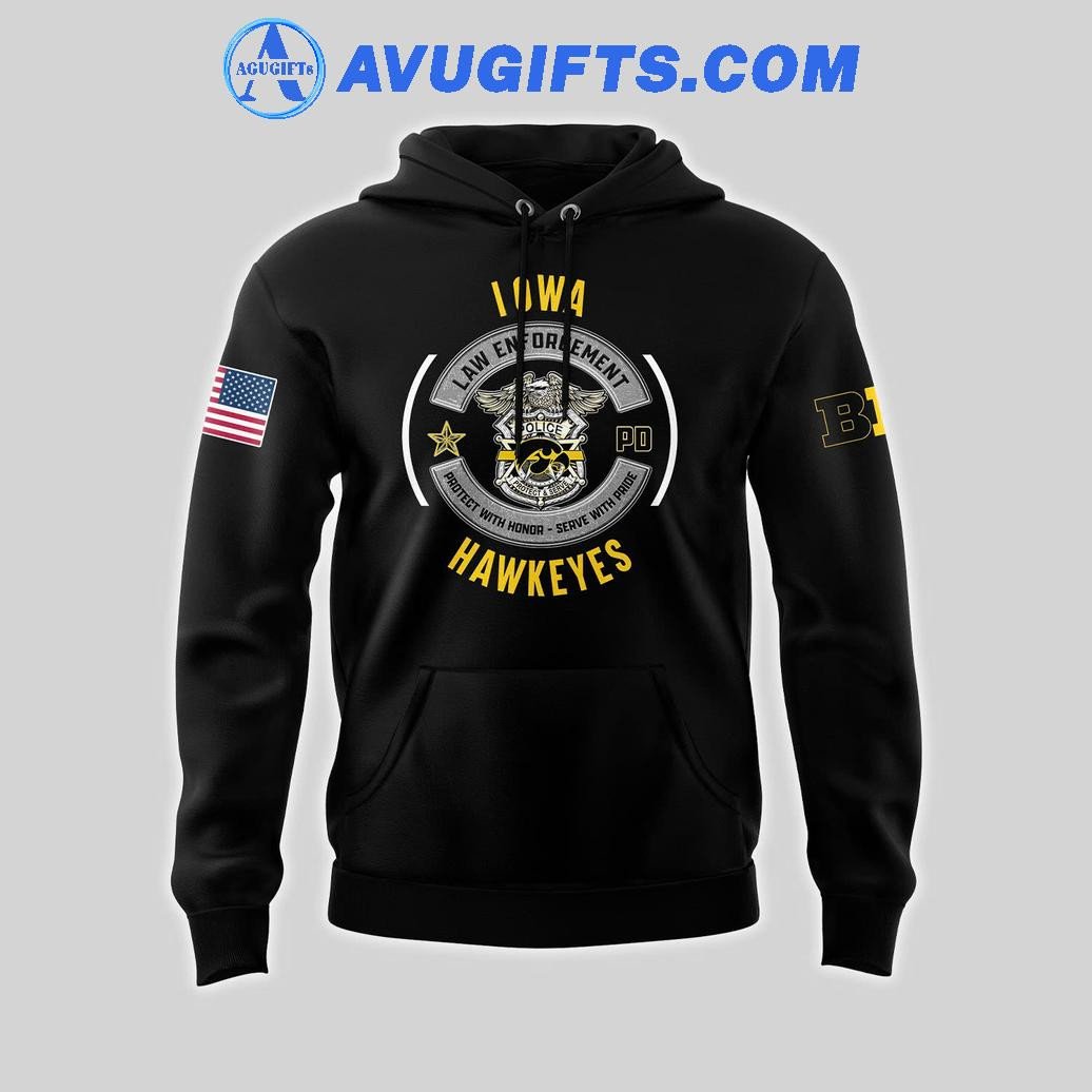 Iowa Hawkeyes Football X First Responders Law Enforcement Appreciation Day Limited Hoodie – Zip Hoodie 3D Aop Shirt