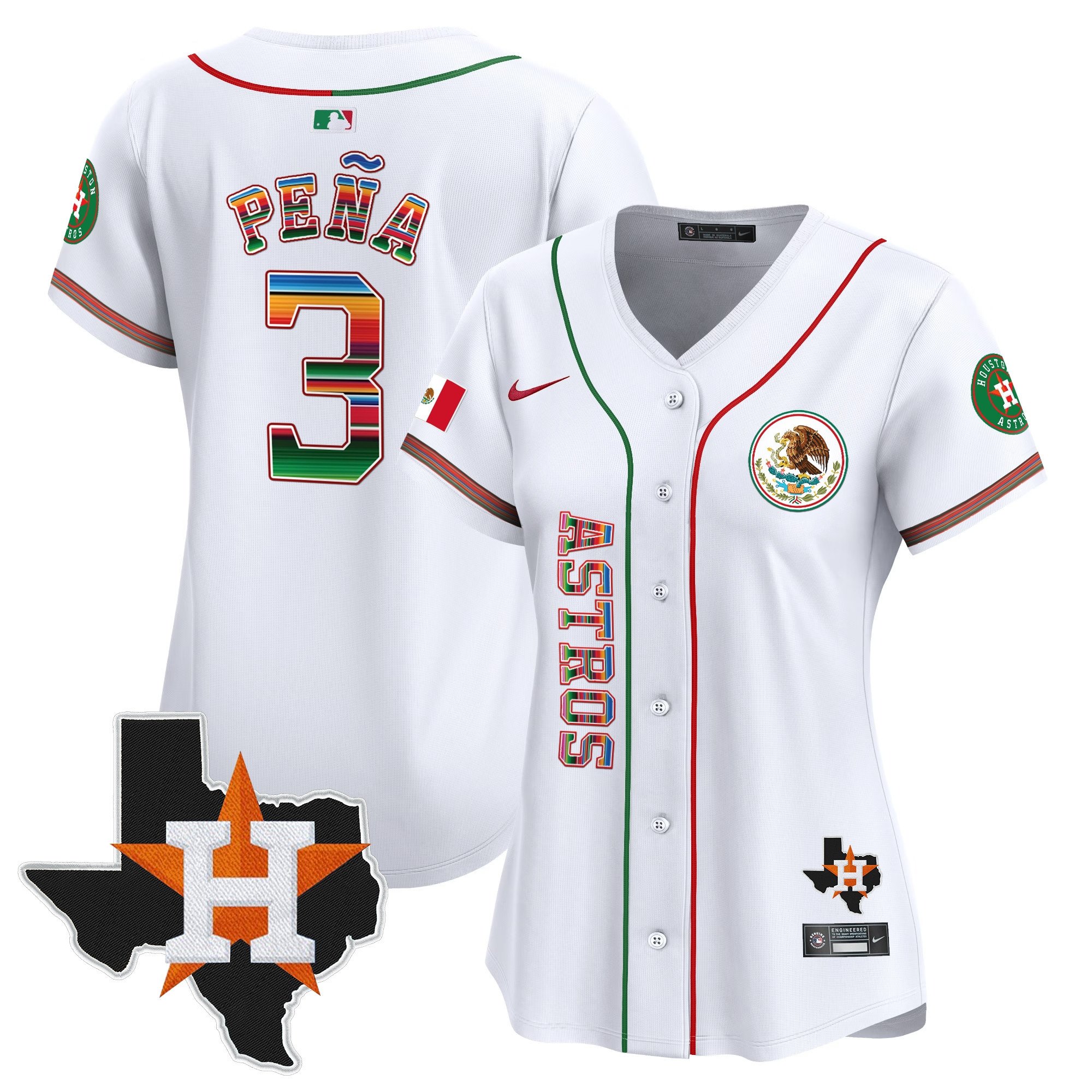 Women’S Houston Astros Mexico Vapor Premier Limited Jersey V4 – All Stitched