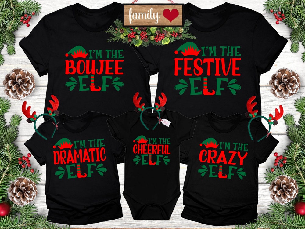 I'M The Elf Family Christmas Matching Shirt, Christmas Matching Shirt, Matching Group Shirt, Funny Christmas Tees, Custom Christmas Shirt, Wear Art, Own The Look