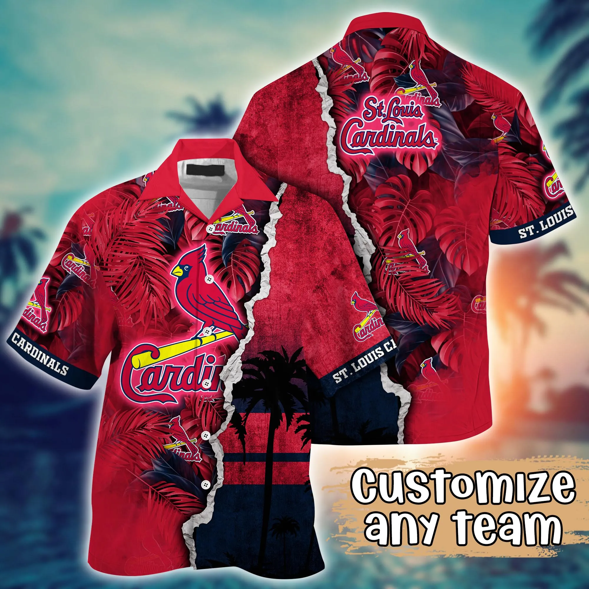 St. Louis Cardinals Mlb Hawaiian Shirt Custom Sunbathe Aloha Shirt