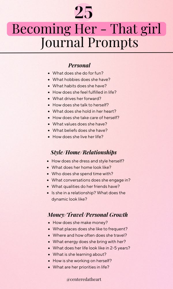 That girl Journal Prompts, Journal P …
