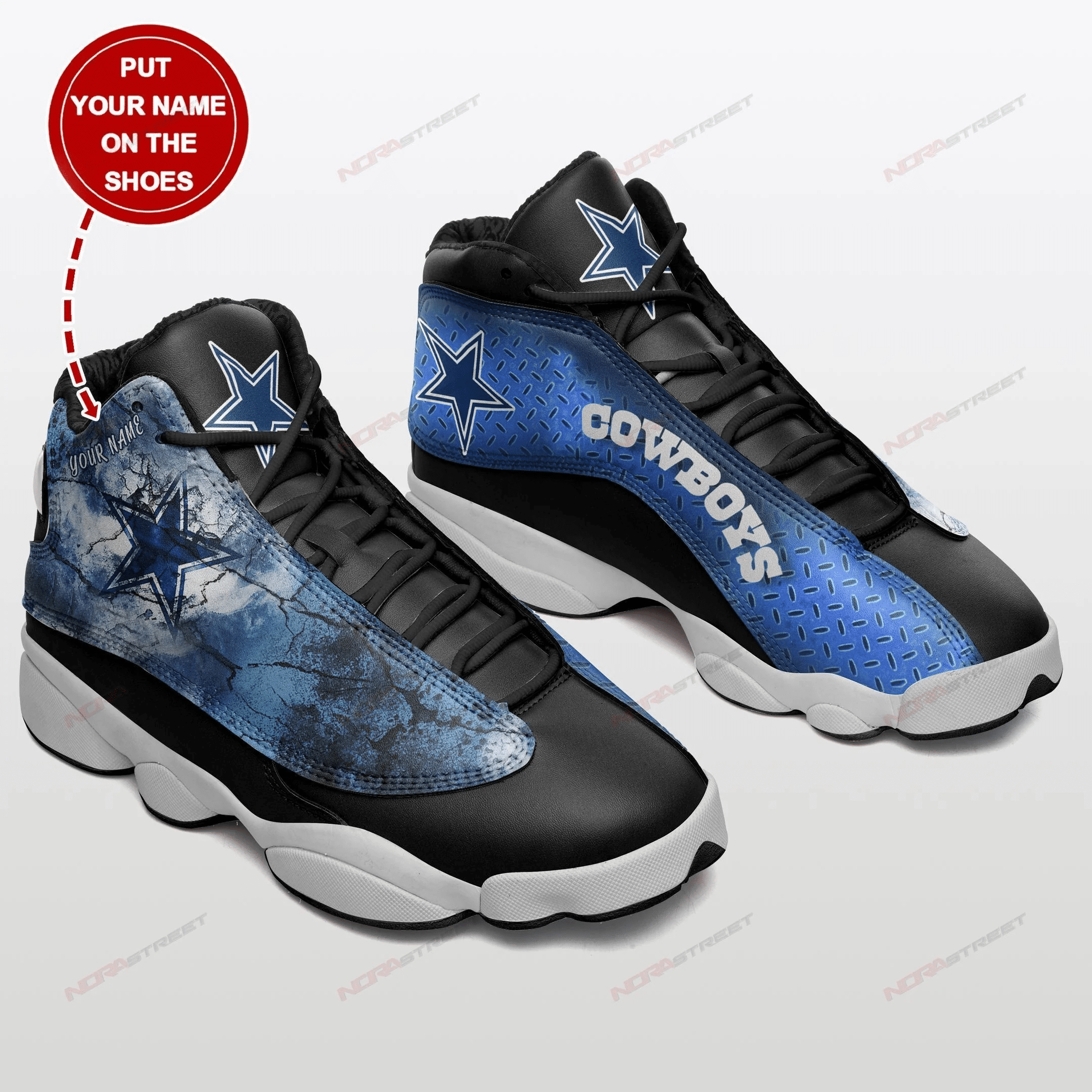 Personalized Dallas Cowboys Football Air Jordan 13 Shoes JD13 V2839