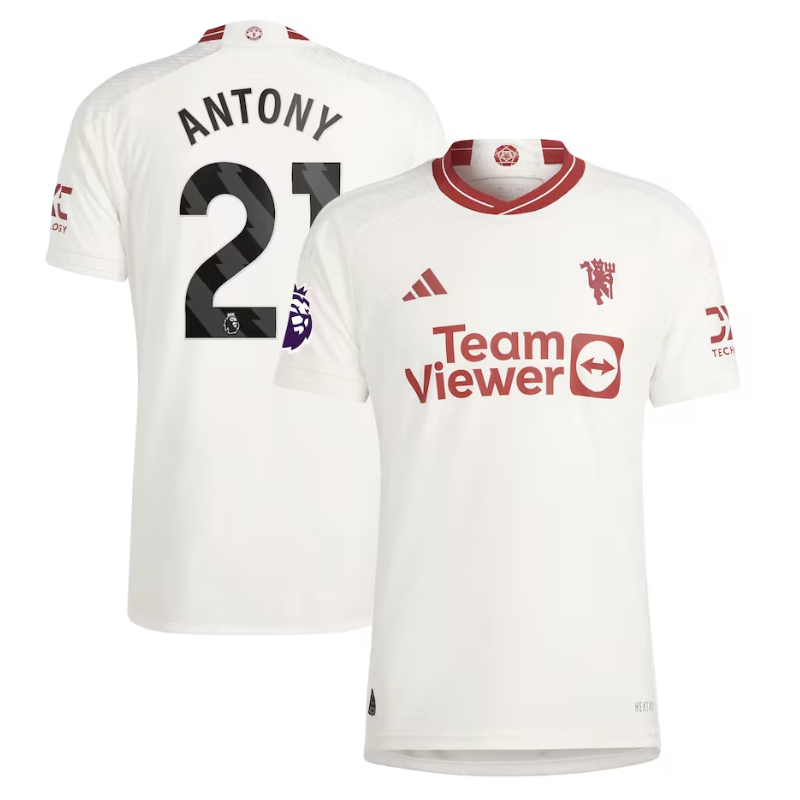 Antony Manchester United Adidas 2023/24 Third Player Jersey – White