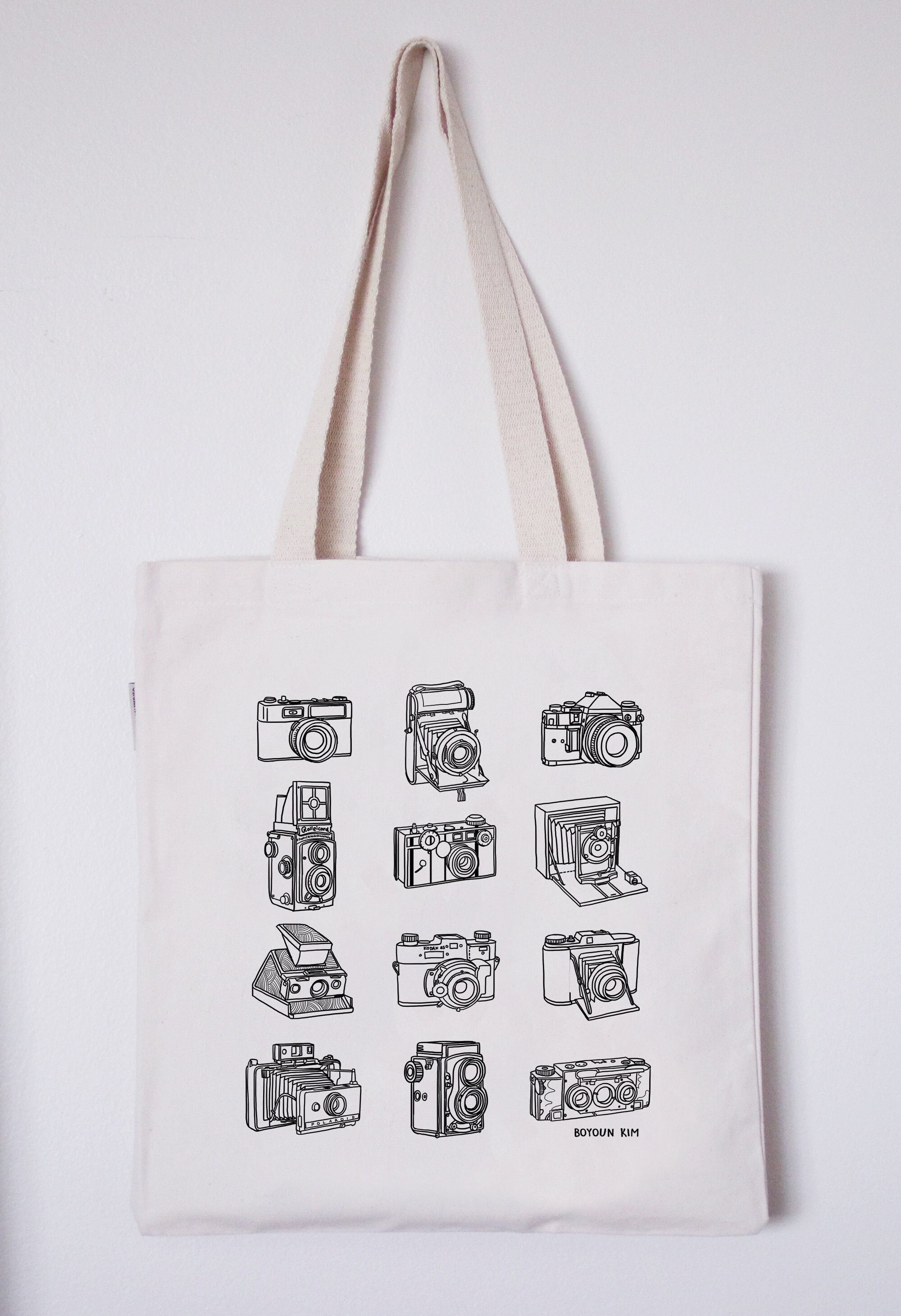 Organic Cotton Heavy Canvas Tote Bag-Cameras