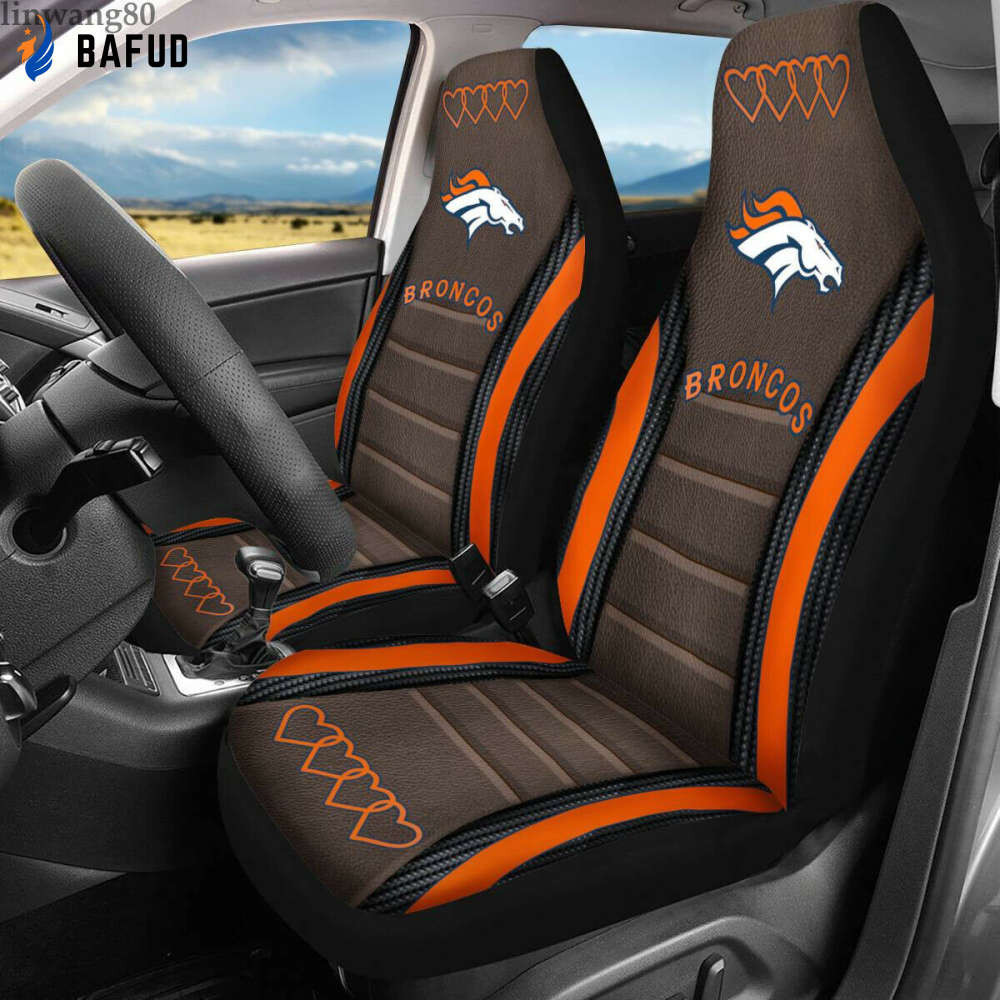 Denver Broncos Car Seat Cover Set for Fan Gifts CSC5400