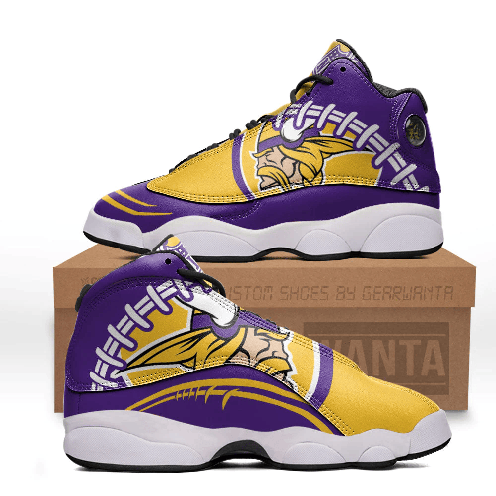 Minnesota Vikings Air Jordan 13 Sneakers Custom Shoes JD13 V2257