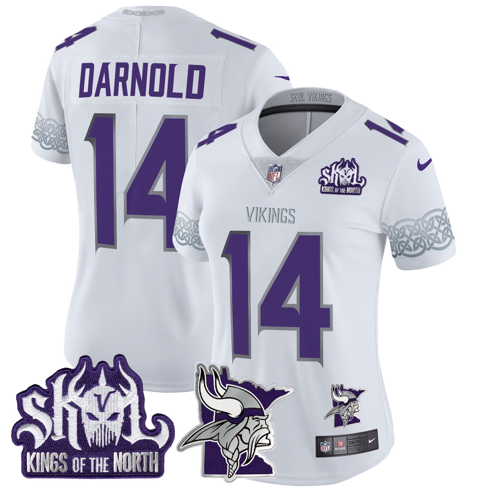 Women’S Minnesota Vikings 2024 Winter Warrior Skol Patch Vapor Limited Jersey V2 – All Stitched