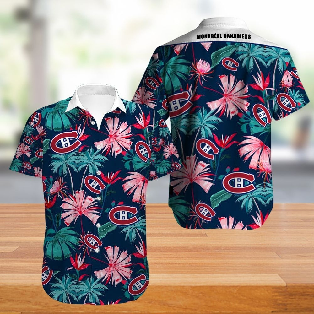 Montreal Canadiens Hawaiian Shirt Tropical Flowers Summer For Fans