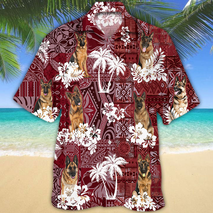 German Shepherd Hawaiian Shirt, Dog Hawaiian Shirt Summer, Gift For Dog Lovers