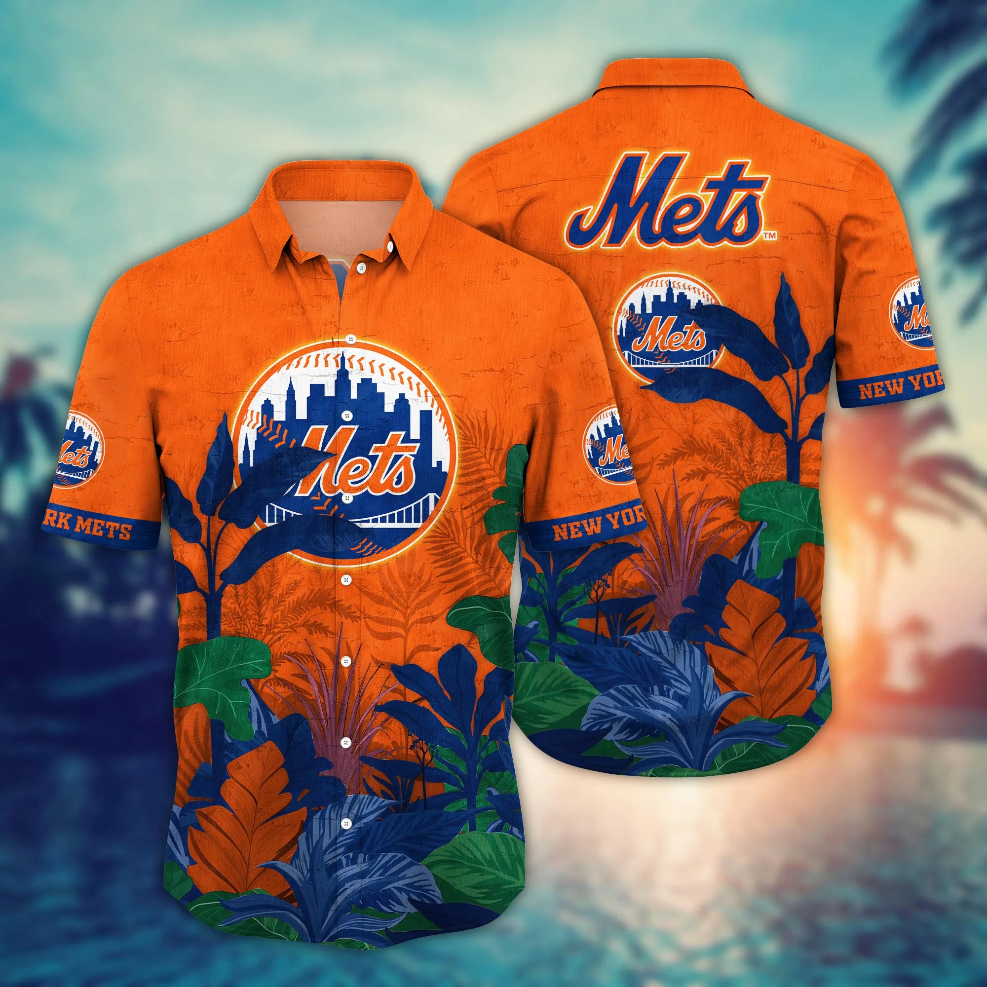 New York Mets Mlb Hawaiian Shirt Sunsets Aloha Shirt