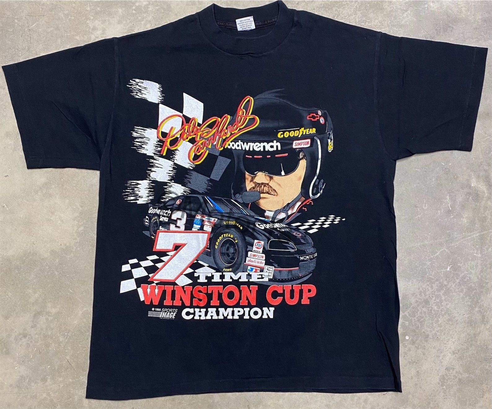 Vintage 1995 Dale Earnhardt Winston Cup Series Champion Tour Tee –