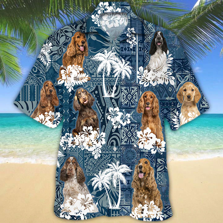 English Cocker Spaniel Hawaiian Shirt