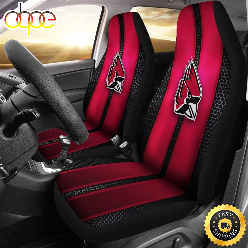 IncRedible Line Pattern Ball State Cardinals Logo Car Seat Cover Set CSC8832