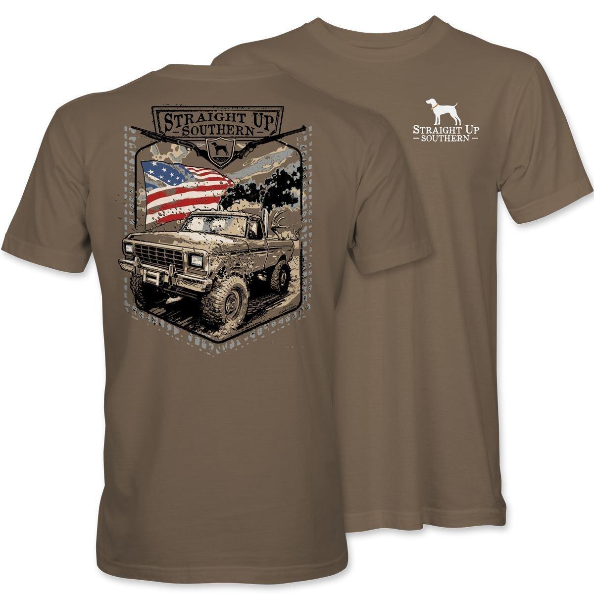 Diesel Power – Diesel Pickup and American Flag T-Shirt