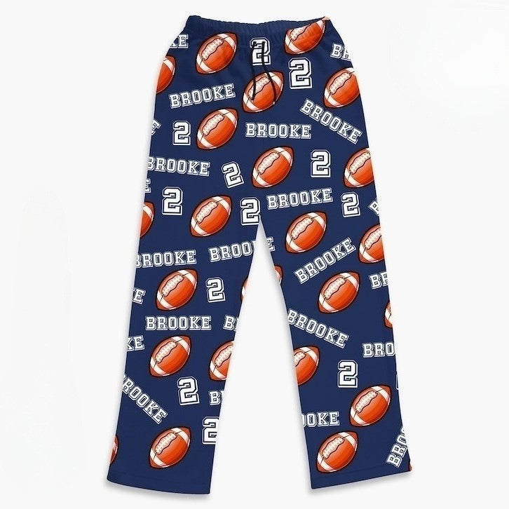 Football Pajama, Sports Gift, Football Gift, Gift For Football Player, Football Team Gift, Pajamas And T-Shirts. Where Art Meets Style