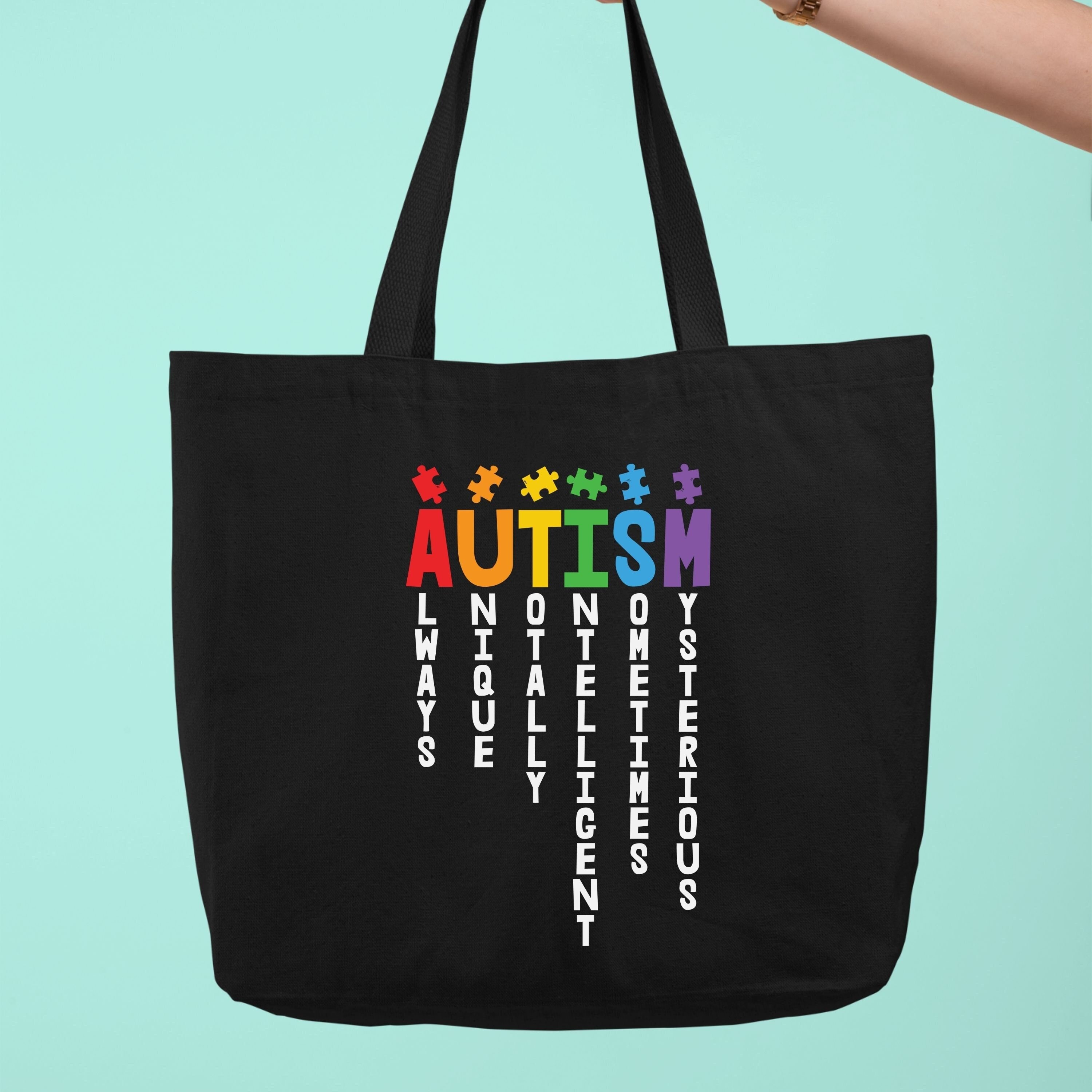 Autism Awareness Tote Bag, Autism Acceptance Tote Bag, Autism Family Totes, Autism Month Gift, Be Kind Autism Gift, Autism Mom Tote Bag