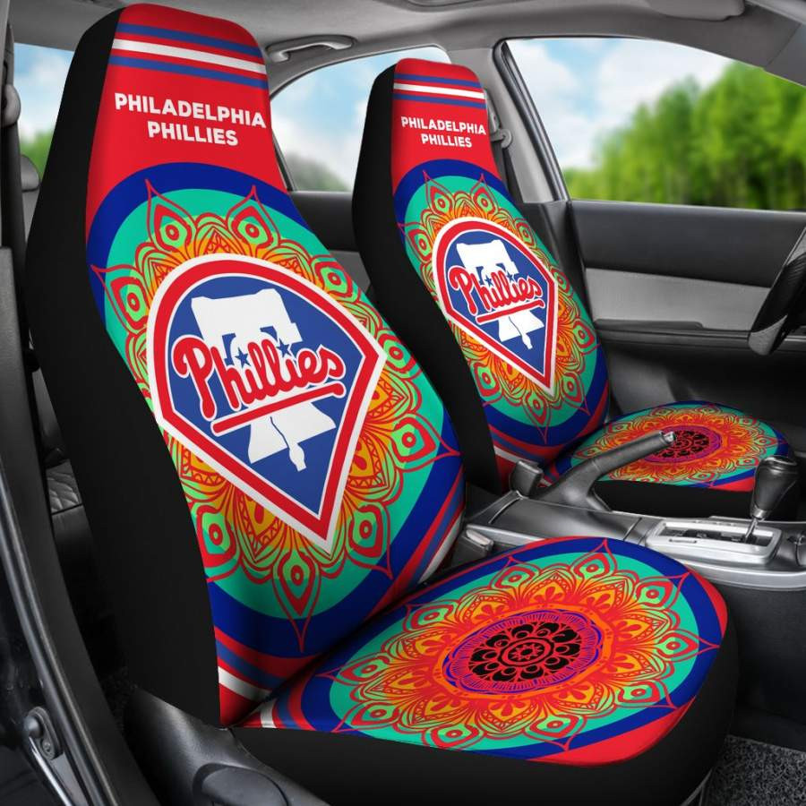 Unique Magical And Vibrant Philadelphia Phillies Car Seat Covers CSC9532