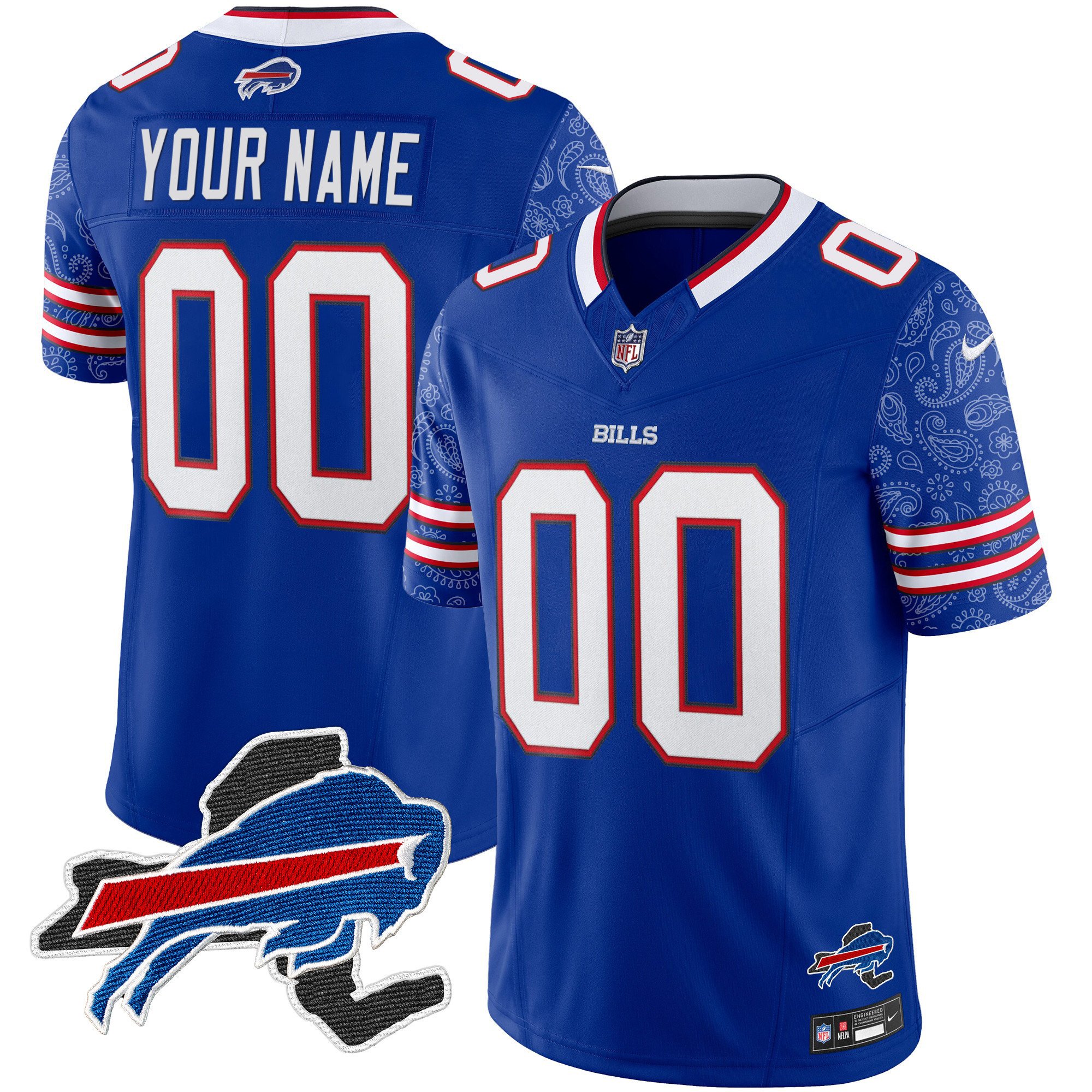 Bills New York Patch Vapor Limited Custom Jersey V2 – All Stitched