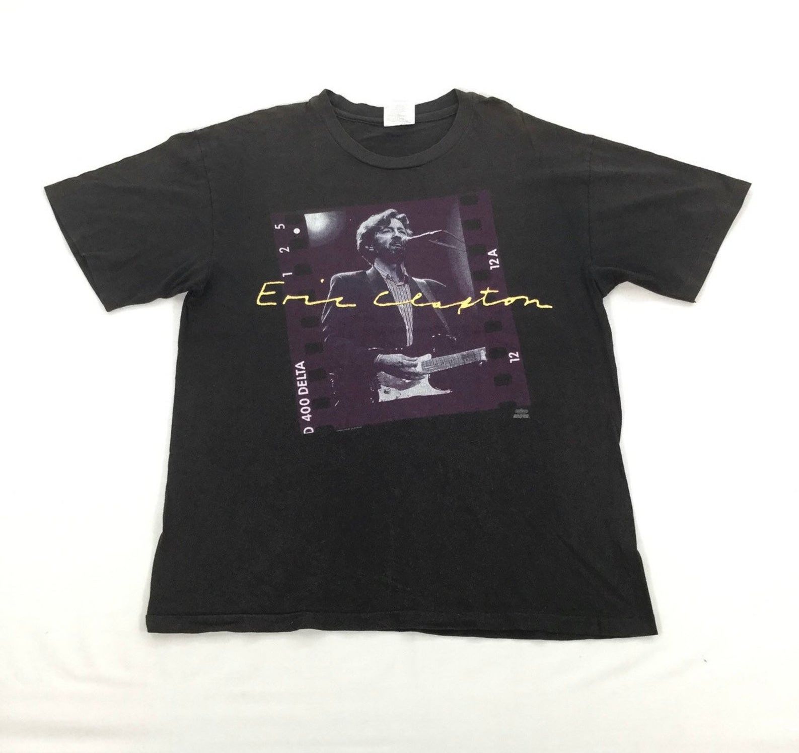 Vintage 90S Eric Clapton T Shirt Guitaris Music Blues English Rock Photo Crewneck Made In Usa