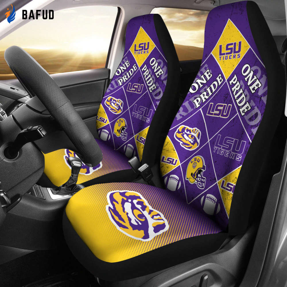 LSU Tigers Pride Flag Car Seat Cover Set For Fan Gift CSC9863