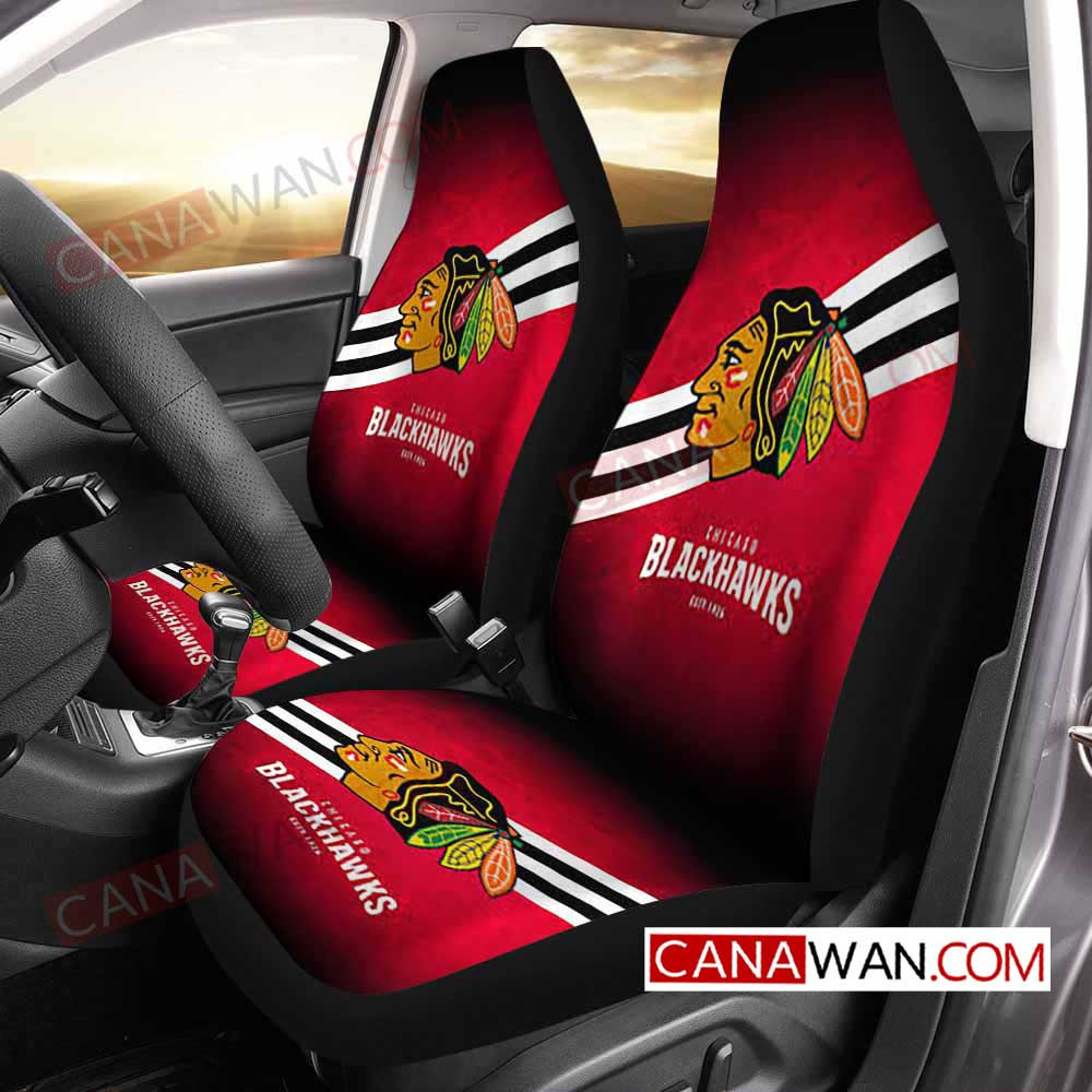 Chicago Blackhawks Car Seat Cover Set CSC6069