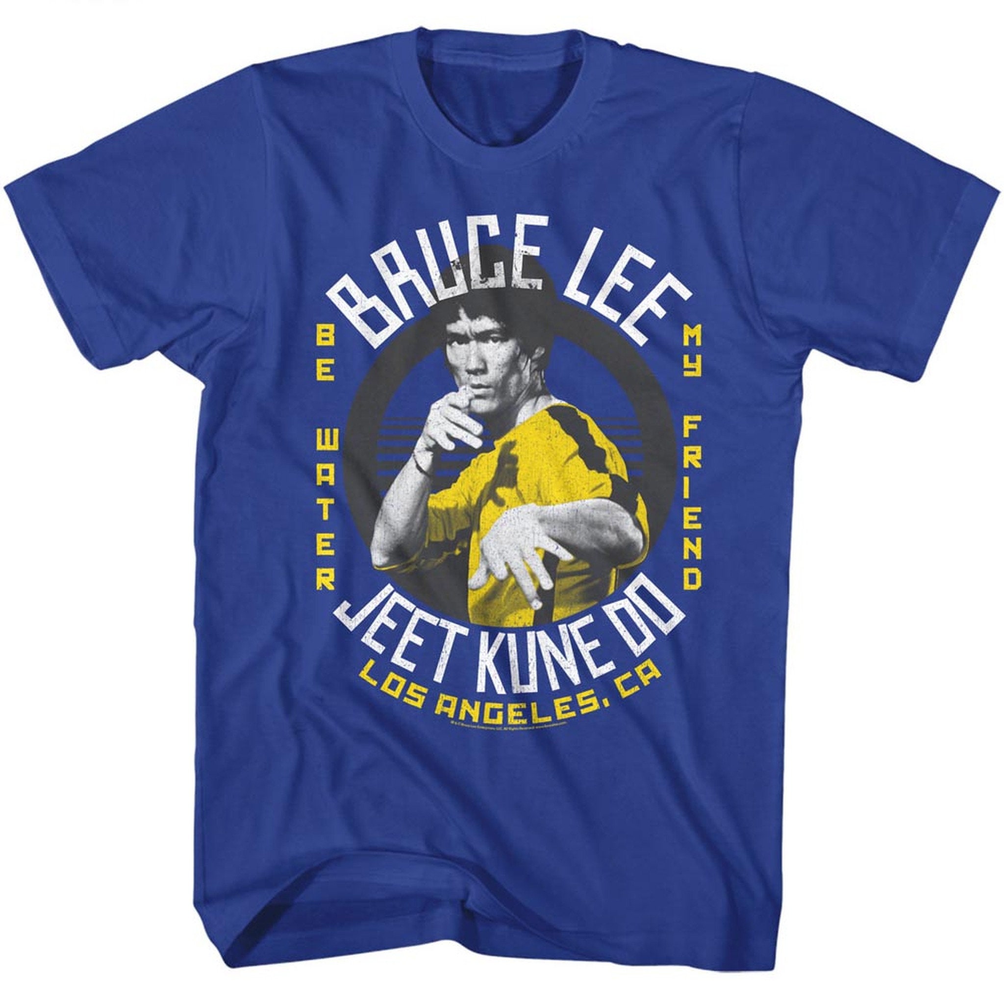 Bruce Lee Los Angeles Royal Adult T-Shirt Styleart Wear
