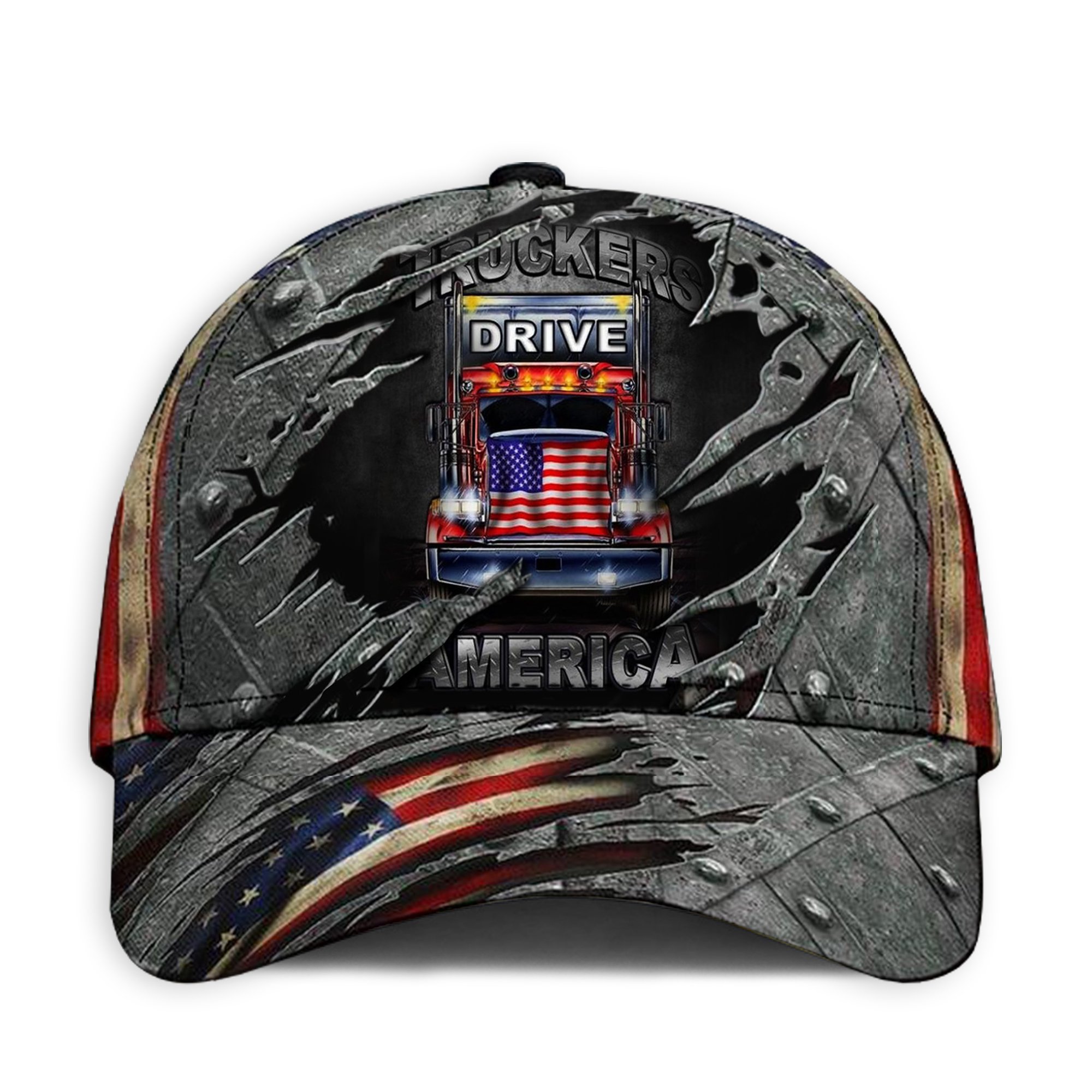 Truckers Drive America Hat 3D Printe …