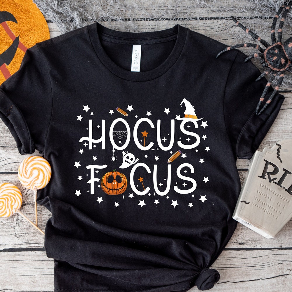 Hocus Focus Teacher Shirt, Halloween Teacher Gift,Funny Halloween Shirt, Spooky Teacher shirt, Witch Teachers tee, Halloween School T-shirt Bdayshirtsforwomen