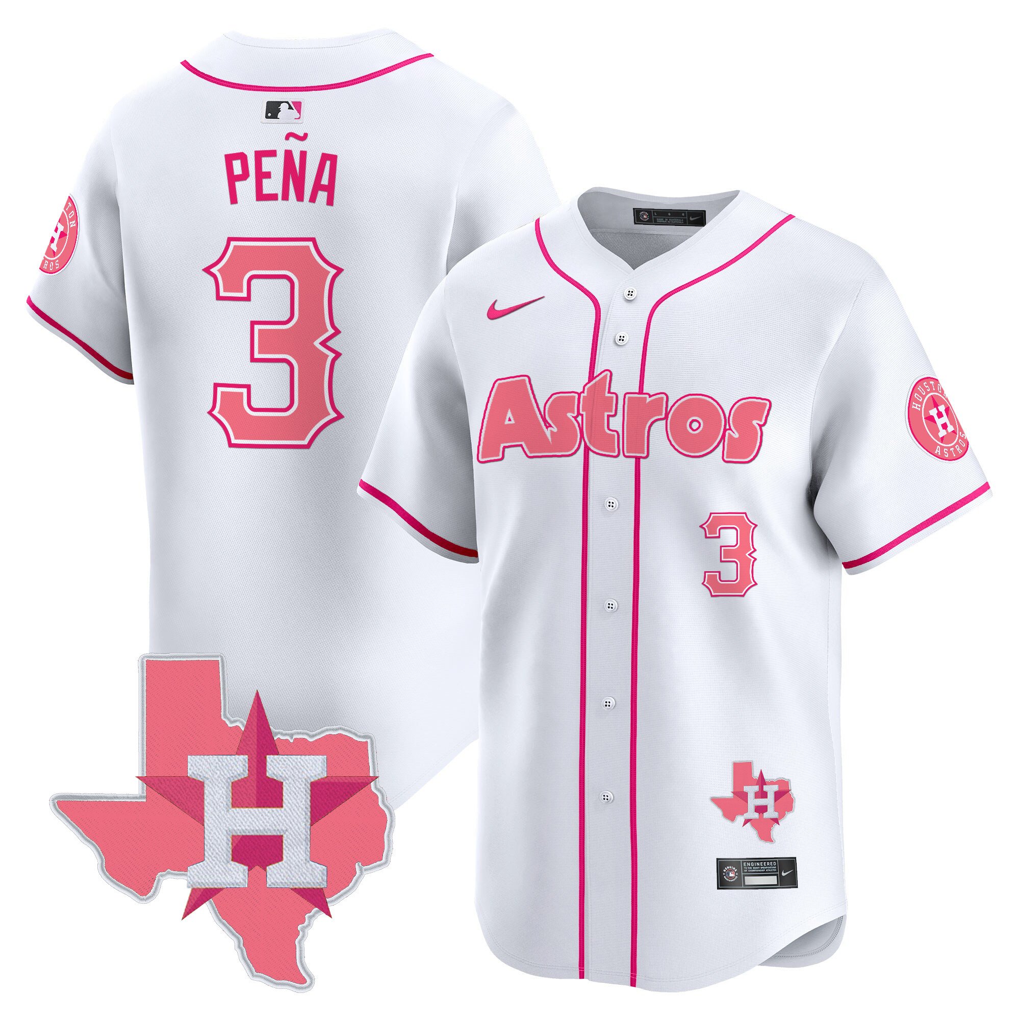 Unisex Astros Bubblegum Pink Vapor Premier Limited Jersey V3 – All Stitched