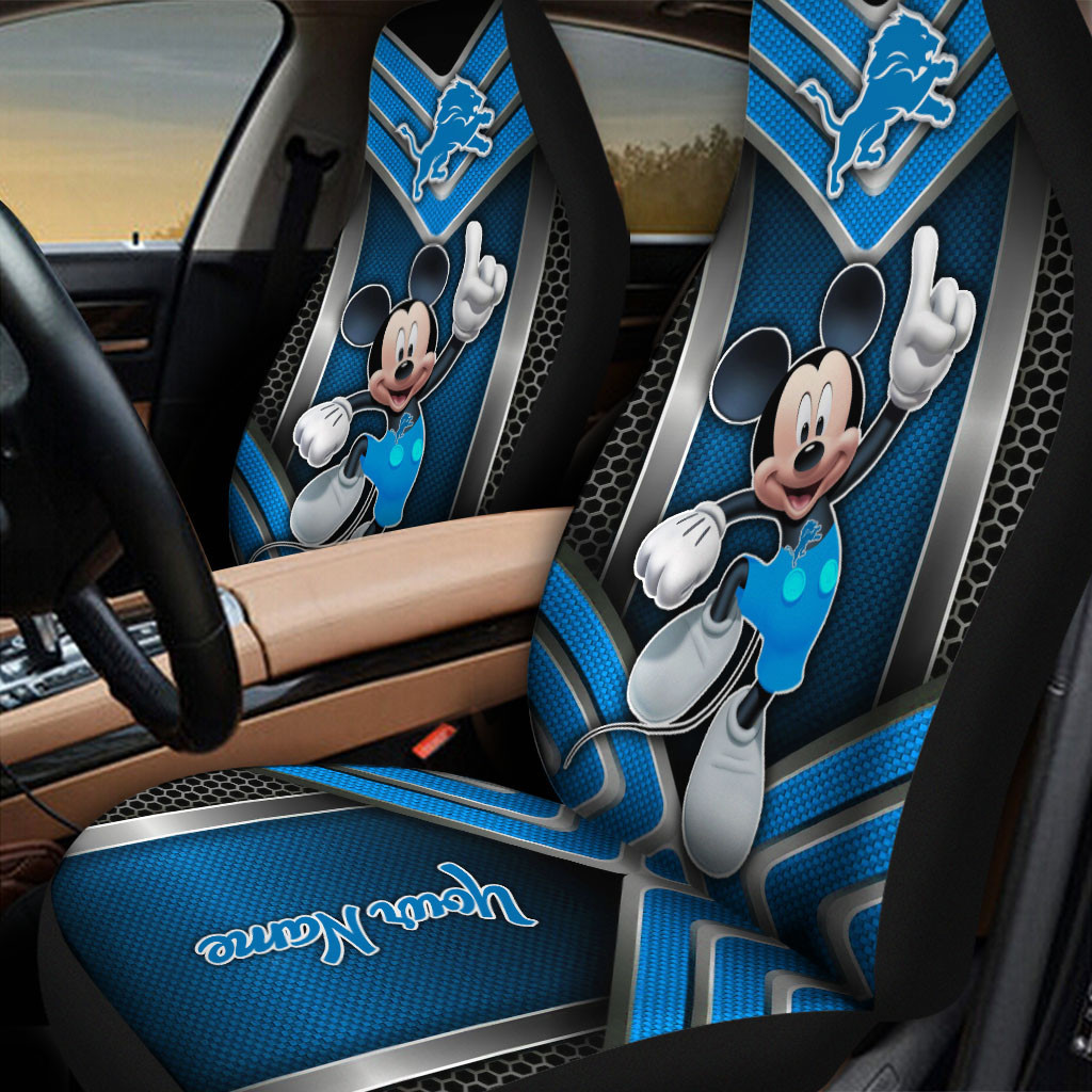 Detroit Lions Personalized Car Seat Cover Set CSC9020