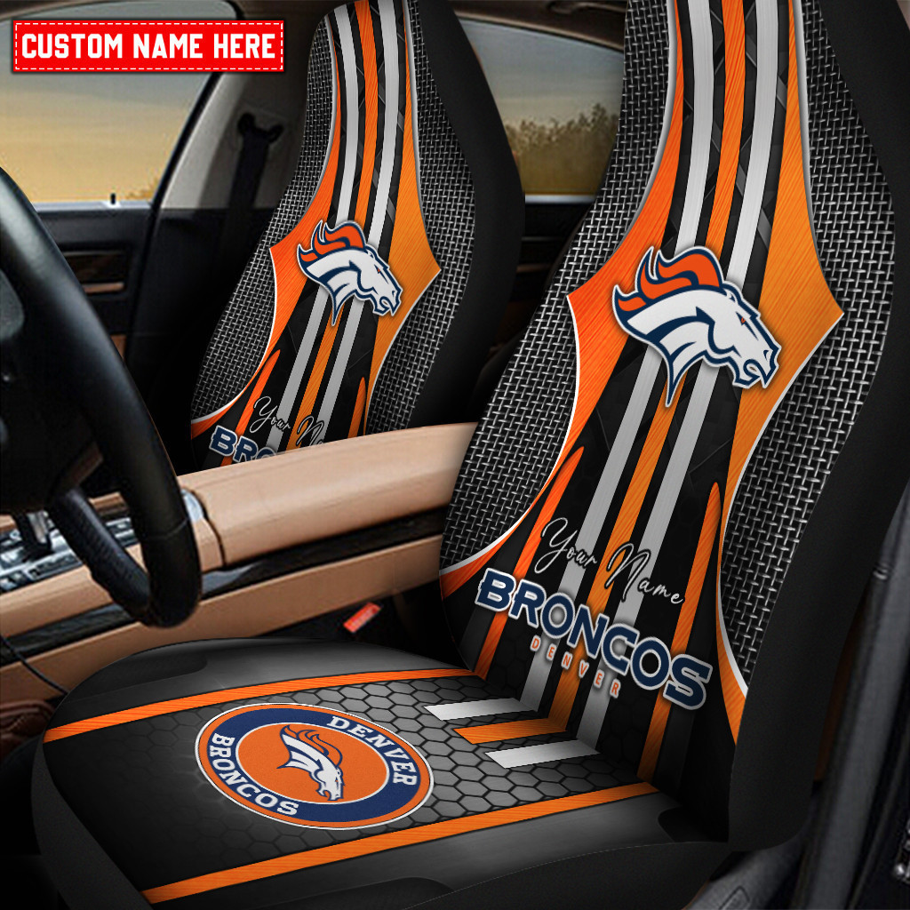 Denver Broncos Personalized Car Seat Cover Set CSC7358