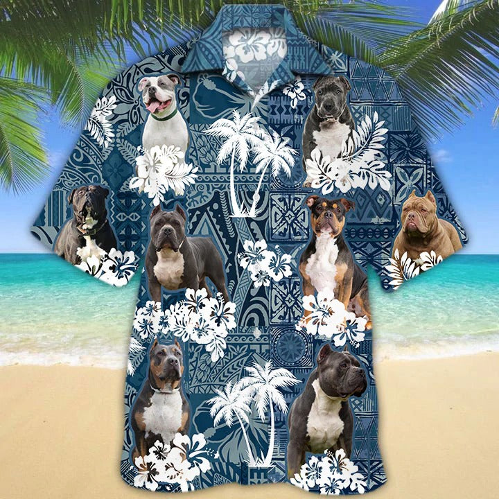 American Bully Dog Hawaiian Shirt For Dog Lovers, Pet Lover Gifts