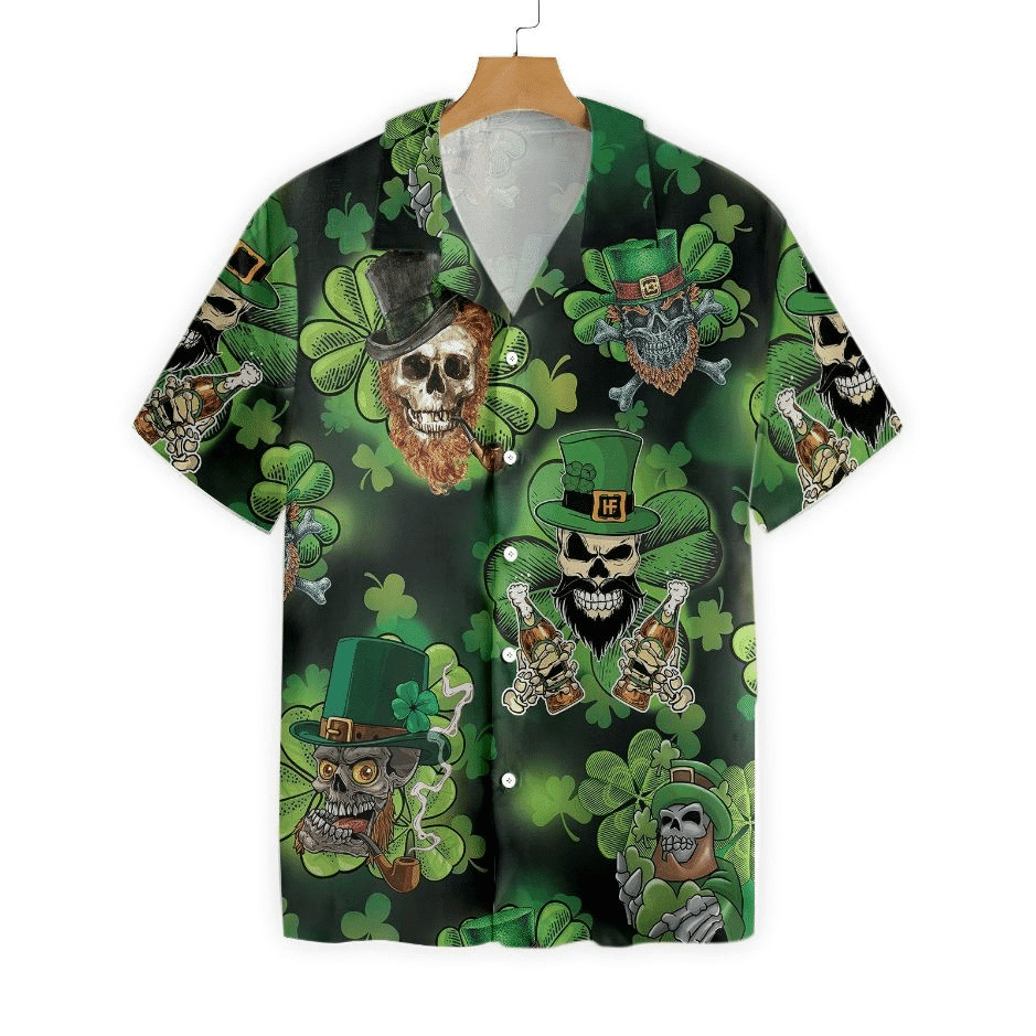 Happy St Patrick’S Day Beer Print Short Sleeve Hawaiian Shirts Pn203054Lb