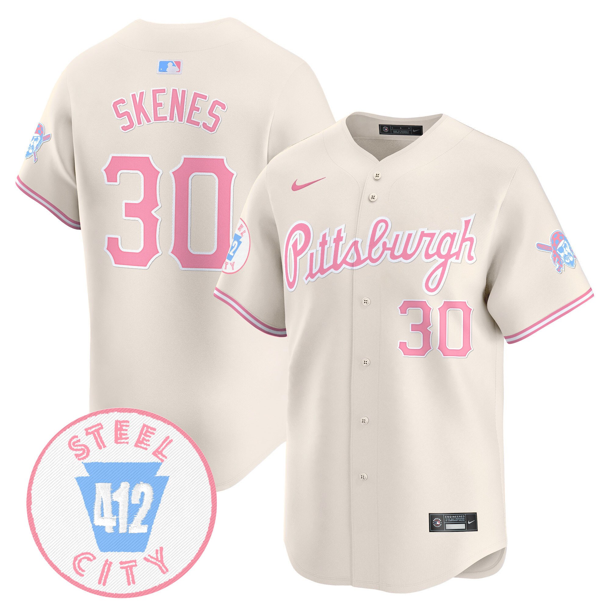 Unisex Pittsburgh Pirates Bubblegum Pink Vapor Premier Limited Jersey – All Stitched