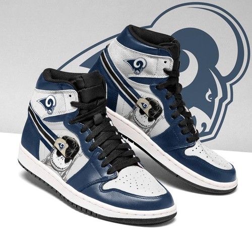 Jack Skellington Los Angeles Rams Jordan Sneaker High Top Shoes Air Jordan High Sneakers Sport Sneakers American football team for FAN