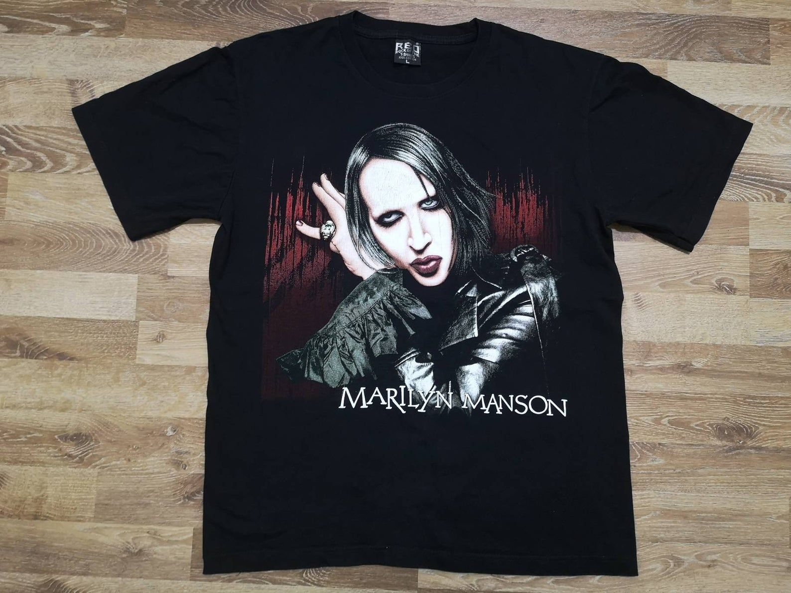 Rare! Very Nice Design True Vintage Bootleg Brian Hugh Warner Marilyn Manson Mm Big Promo Horror Cult Metal T Shirt