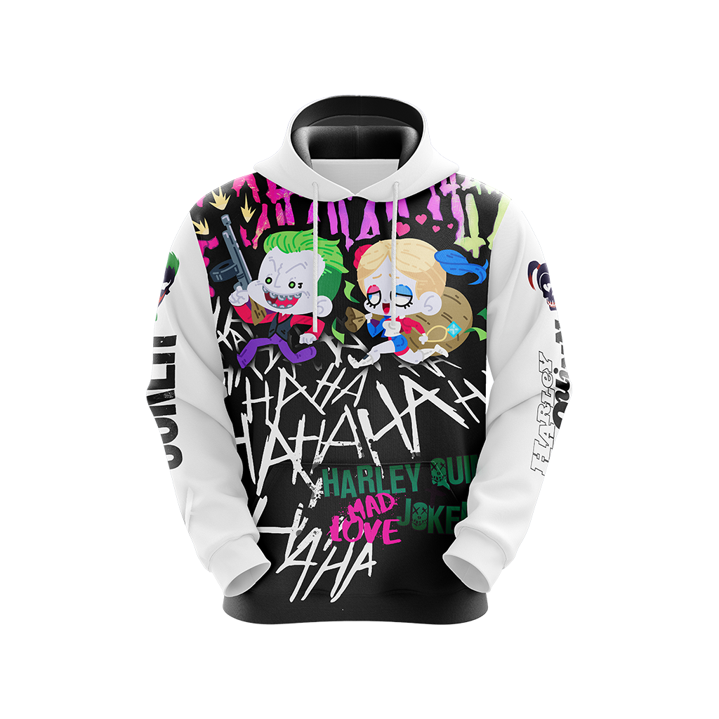 Fashion24Hs - Printed Hoodie - F89 Dc Hoodie Suicide Squad Hoodie Suicide Squad Harley Quinn And Joker Mad Love Hoodie