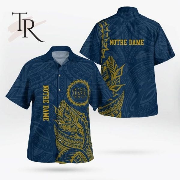 Notre Dame Fighting Irish Ncaa Tribal Native American Pattern 3D Hawaiian Shirt