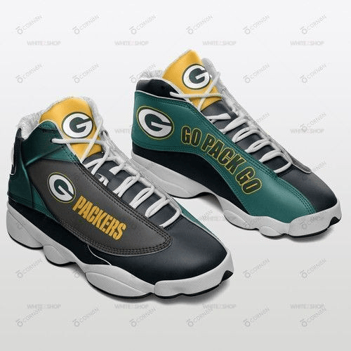 Green Bay Packers Air Jordan 13 Shoes Sport Sneakers JD13 V1815