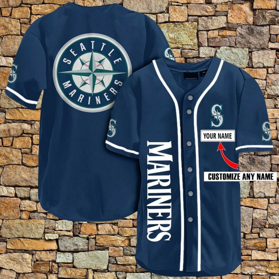 Custom Name Seattle Mariners All Over Print Baseball Jersey For Fans