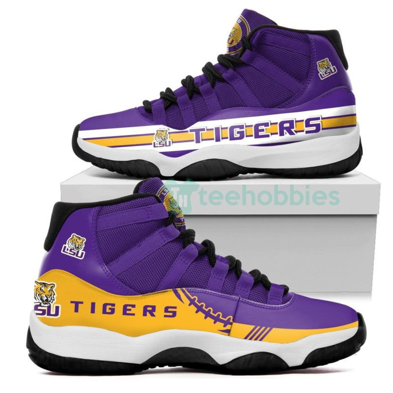 LSU Tigers NCAA JD 11 Shoes Sneakers In Purple Yellow