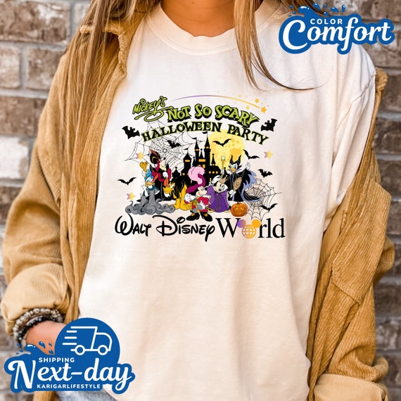 Comfort Colors   Mickey s Not So Scary Halloween Party Shirt  Walt Disney World Shirt  Mickey And Friends Halloween Party T Shirt