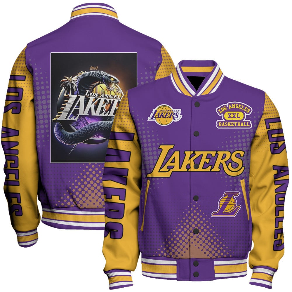 Los Angeles Lakers National Basketball Association AOP Varsity Jacket STM Ver 12